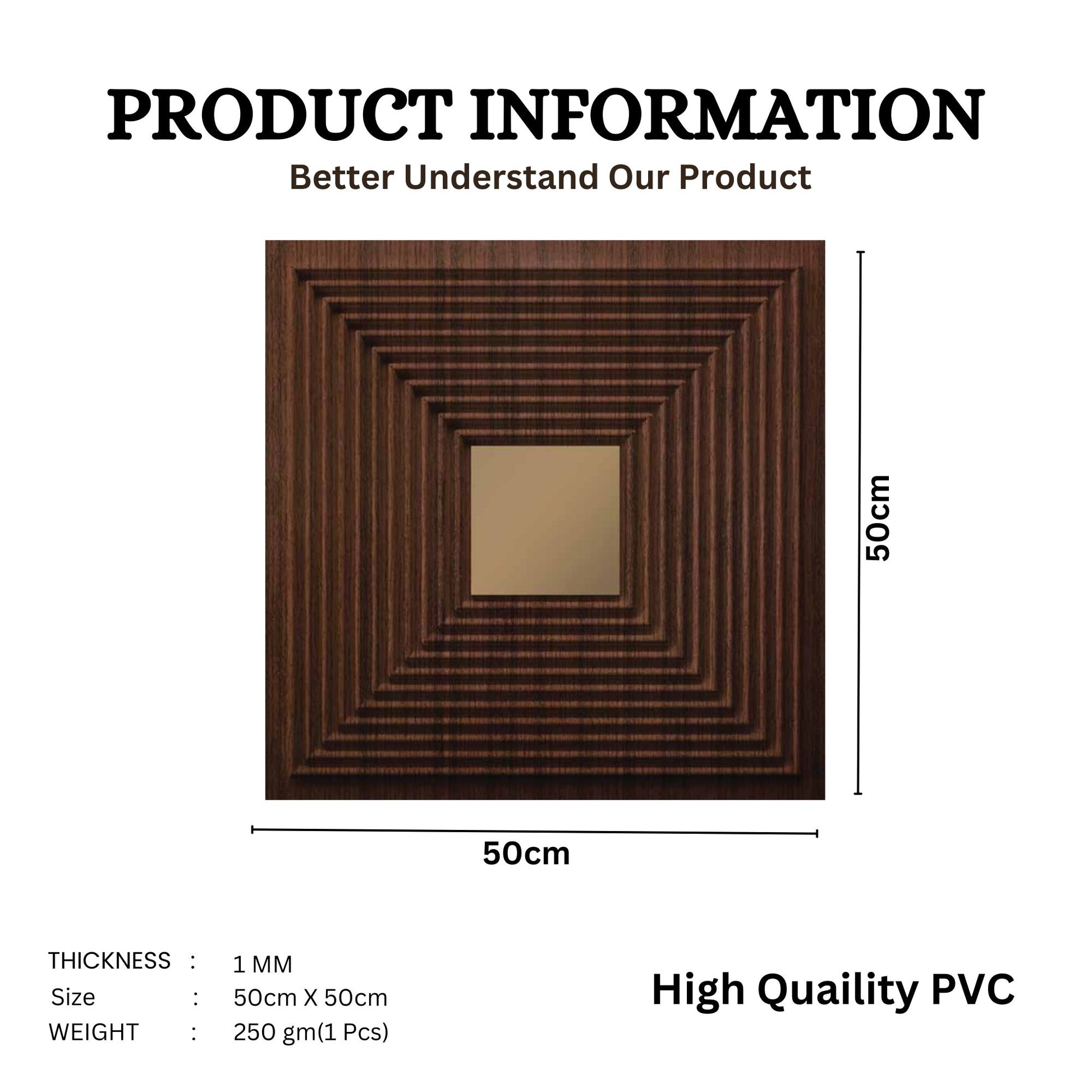 Walnut wood - Copper Self Adhesive Panels Line Design