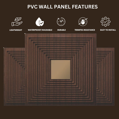 Walnut wood - Copper Self Adhesive Panels Line Design