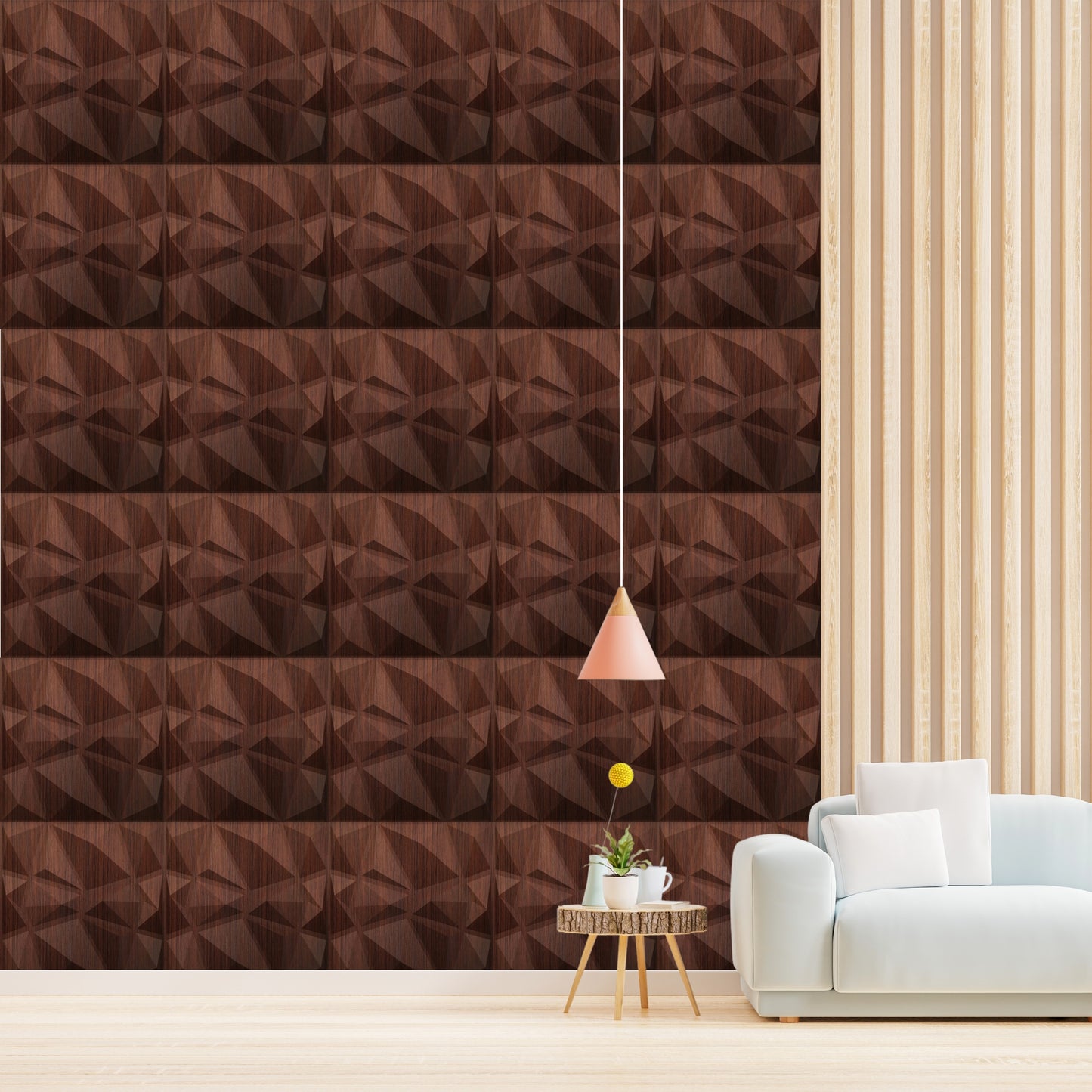 3D Wall Panels - PVC Stone Design 50X50 cm