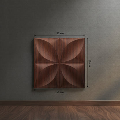 Walnut Wood 3D Wall Panels Butterfly Design