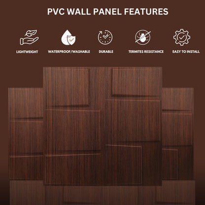 Walnutwood Stream Design 3D Wall Panel-3