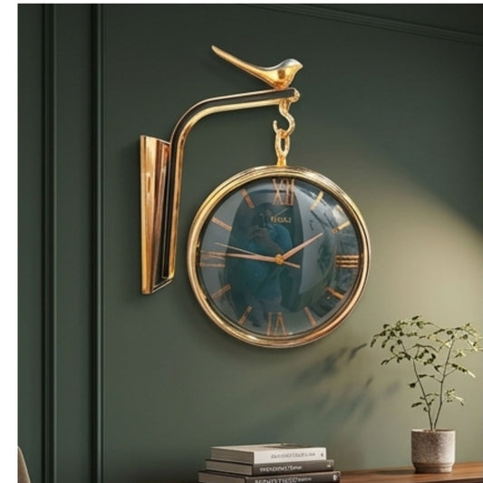 Classic Wall Clock Decorative Size-30 cm | Gold Green