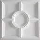 Modern PVC False Ceiling - 60x60 cm Medallion Design White