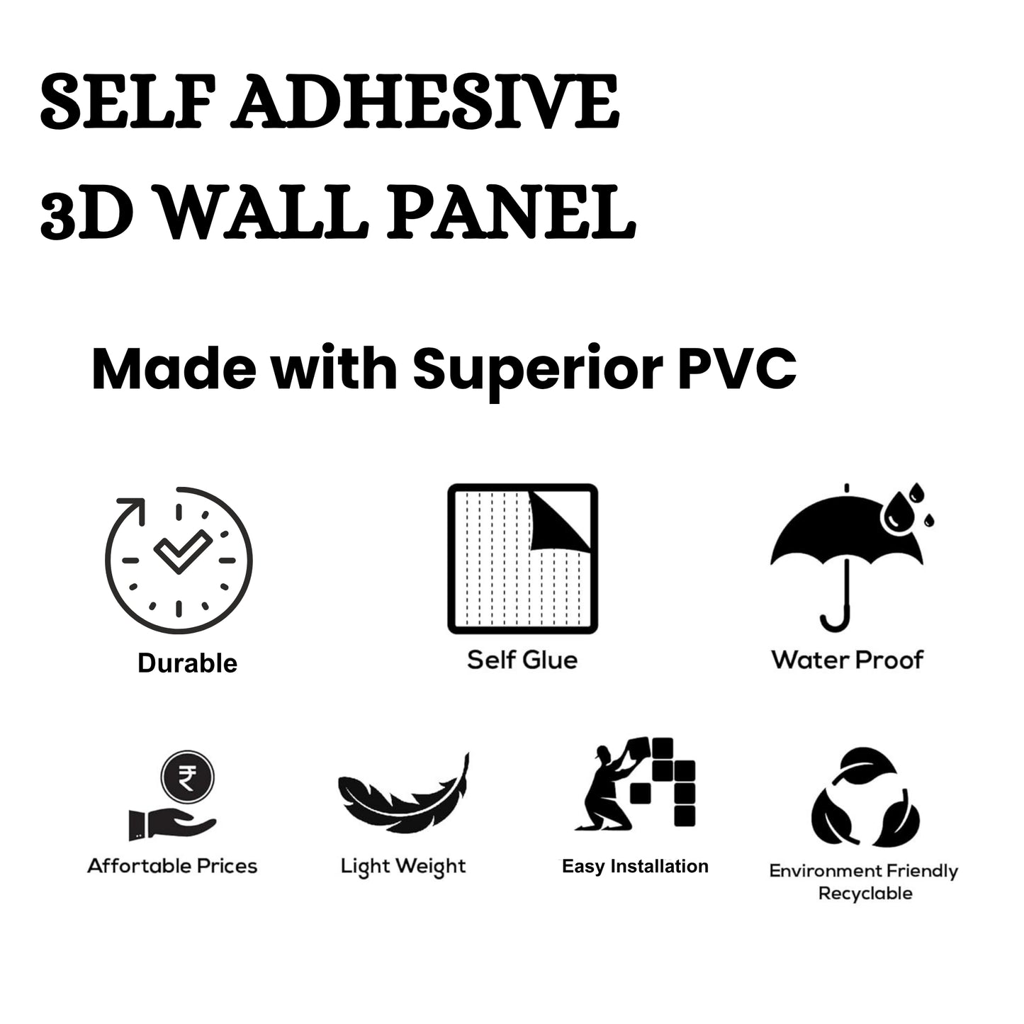 White Self Adhesive Panels Circle Design