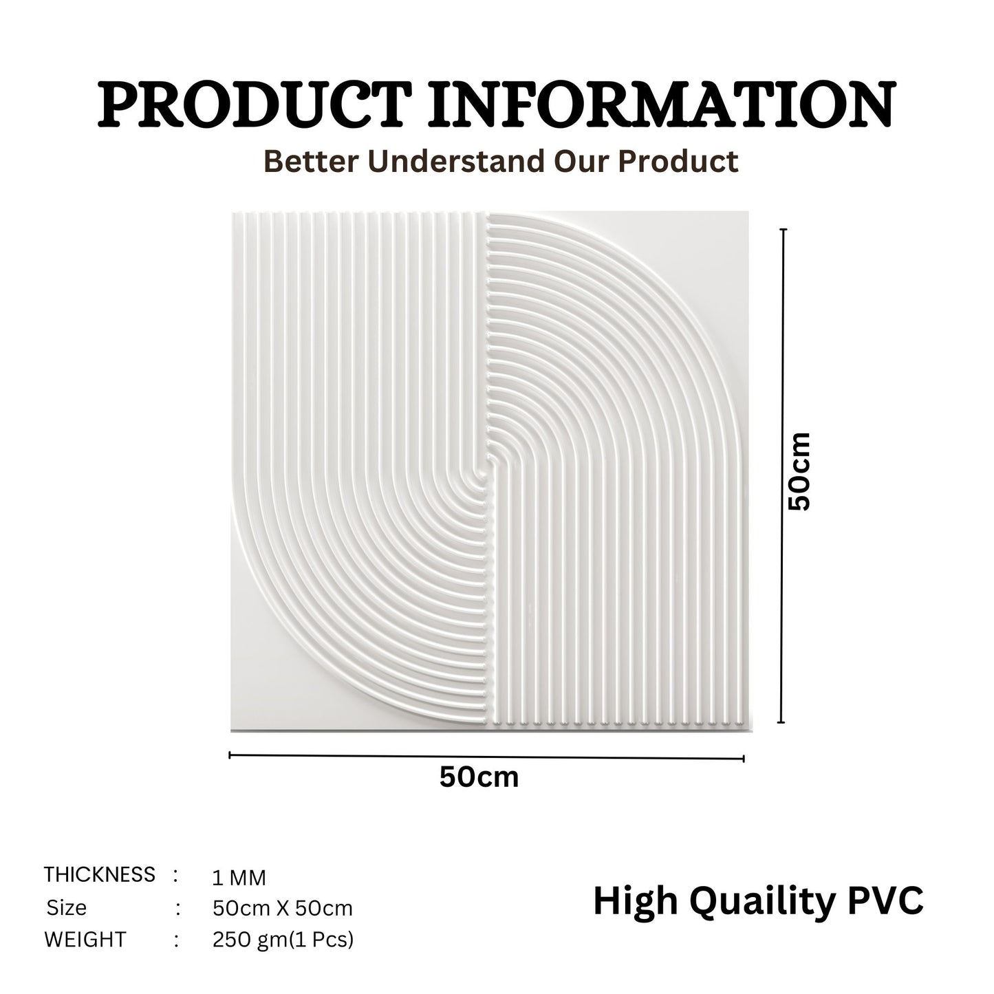 White Self Adhesive Panels Circle Design