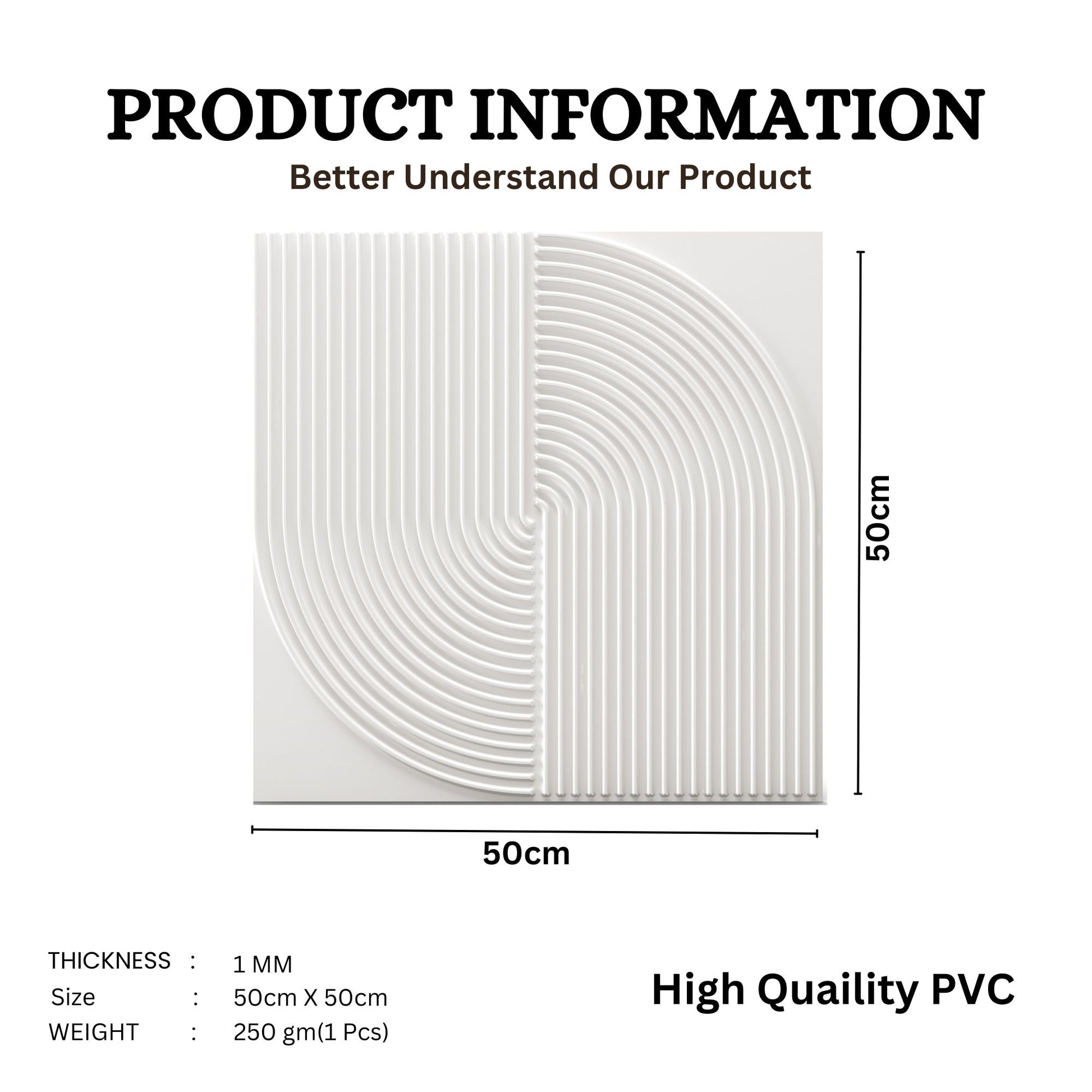 White Self Adhesive Panels Circle Design