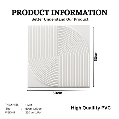 White Self Adhesive Panels Circle Design
