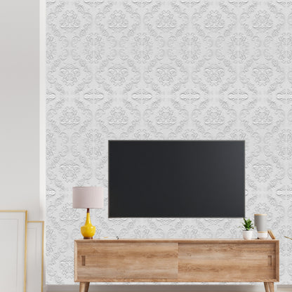 Classic White Self Adhesive Panels Damask Design
