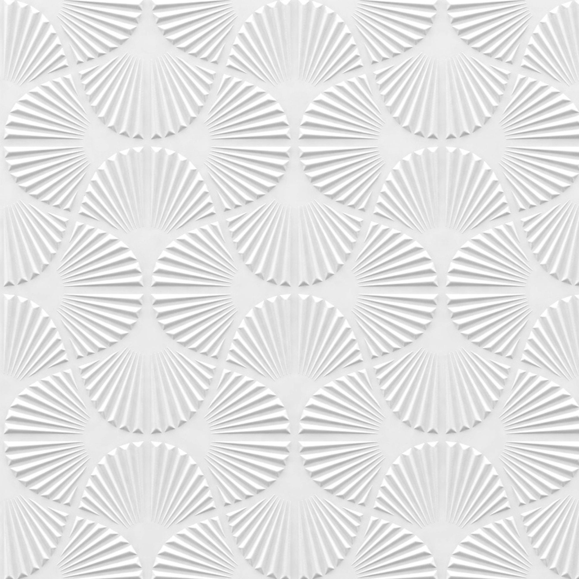 Classic White Self Adhesive Panels Hand Fan Design