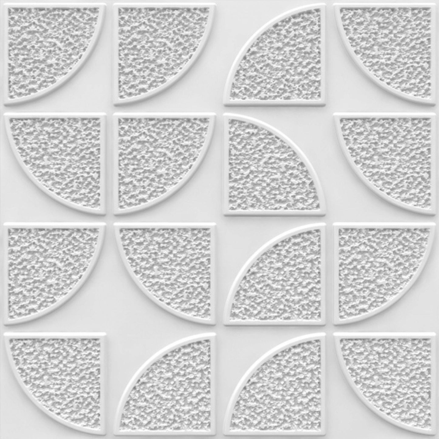 3D Self Adhesive Wall Panel Quarter Circle Design- 50x50cm