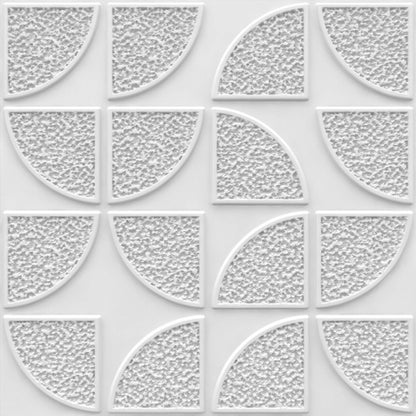 Matt White Self Adhesive Panels Quarter Circle Design