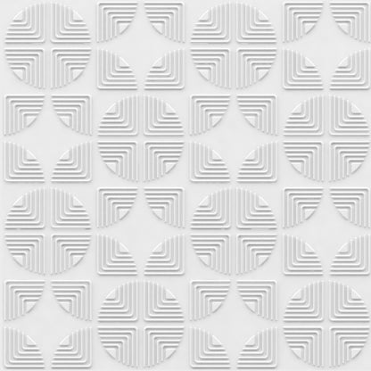 White Self Adhesive Panels Quarter Circle Design
