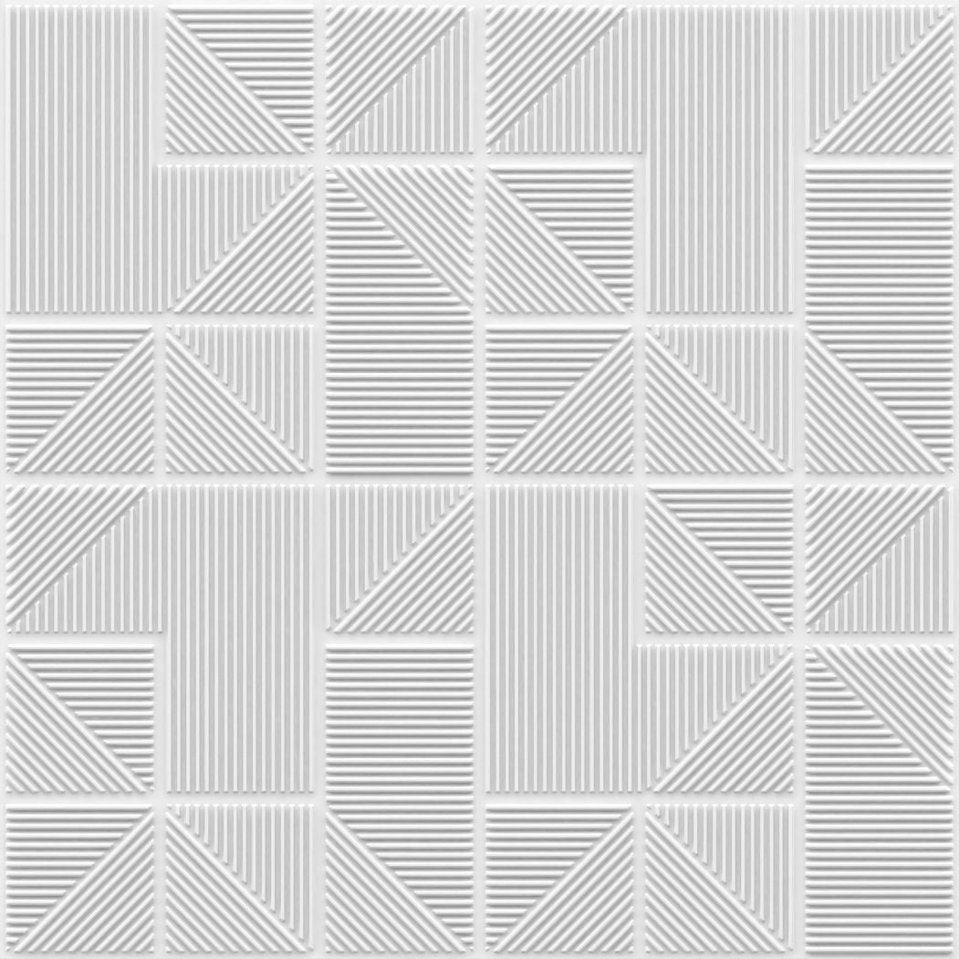 White Self Adhesive Panels Stripe Design