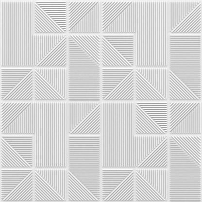 White Self Adhesive Panels Stripe Design