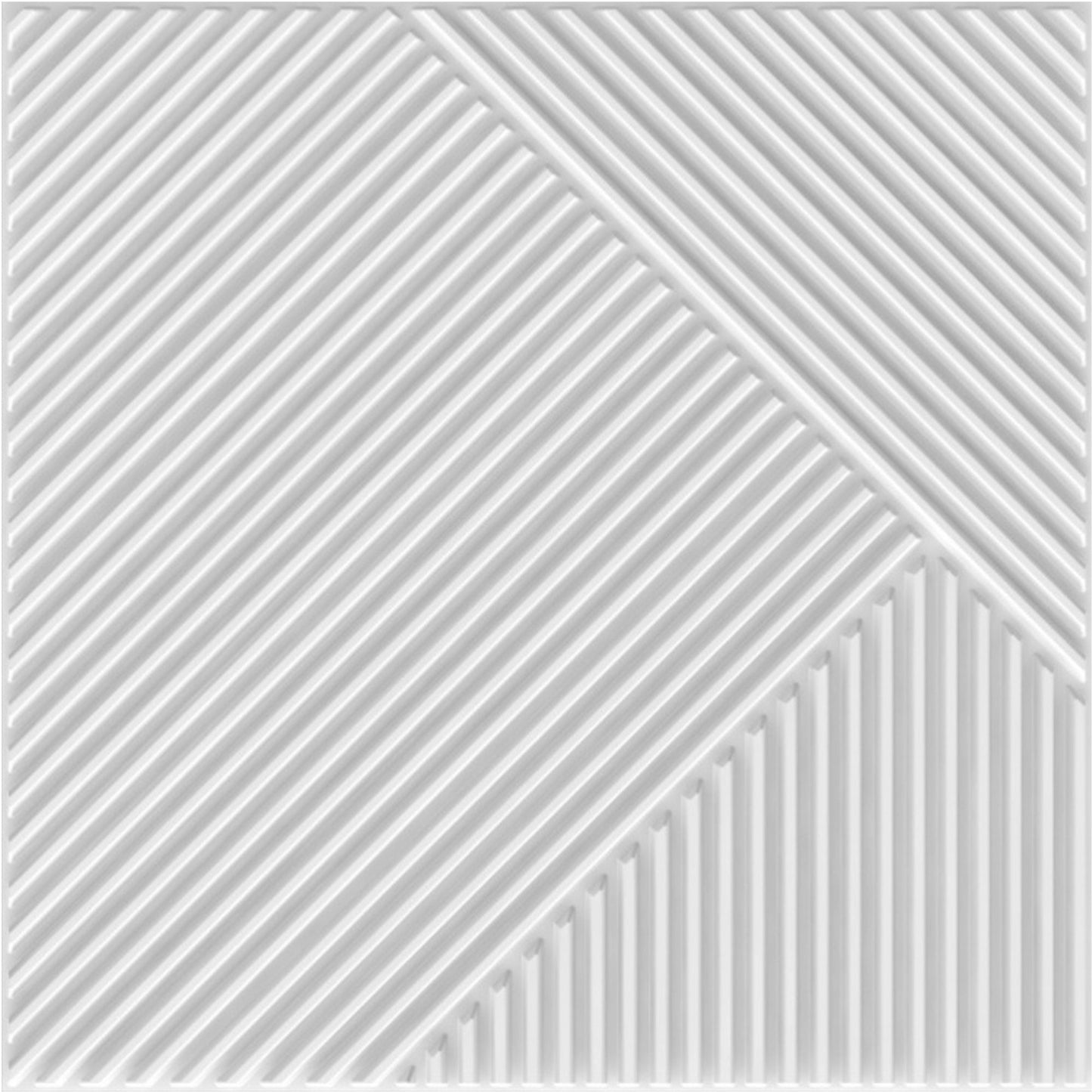 Classic White Self Adhesive Panels Stripe Design