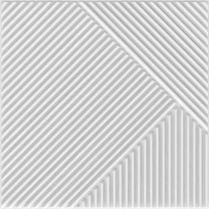 Classic White Self Adhesive Panels Stripe Design