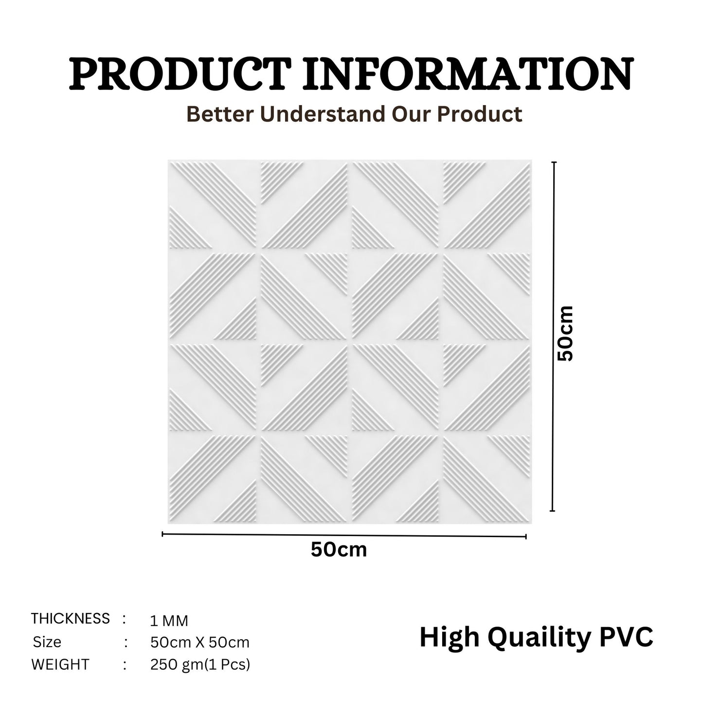 White Self Adhesive Panels triangle Design