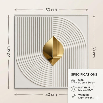 White 3D Wall Panels Curve Line Design
