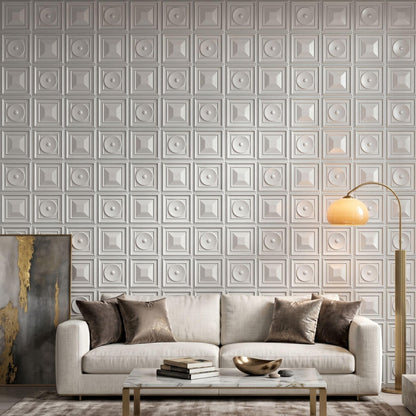 White 3D Wall Panels Dome Design