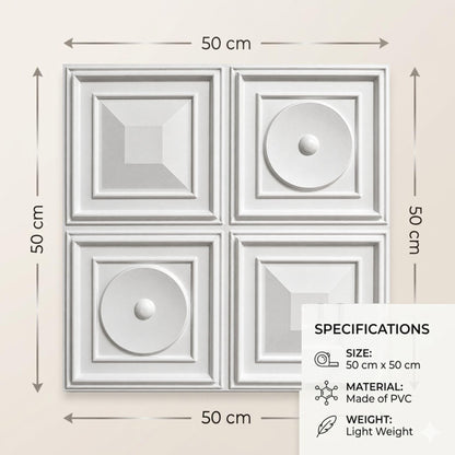 White 3D Wall Panels Dome Design