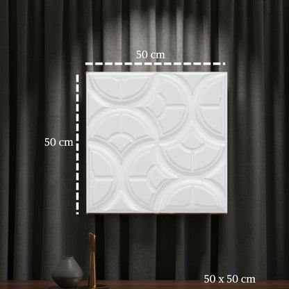 White 3D Wall Panels Luna Design