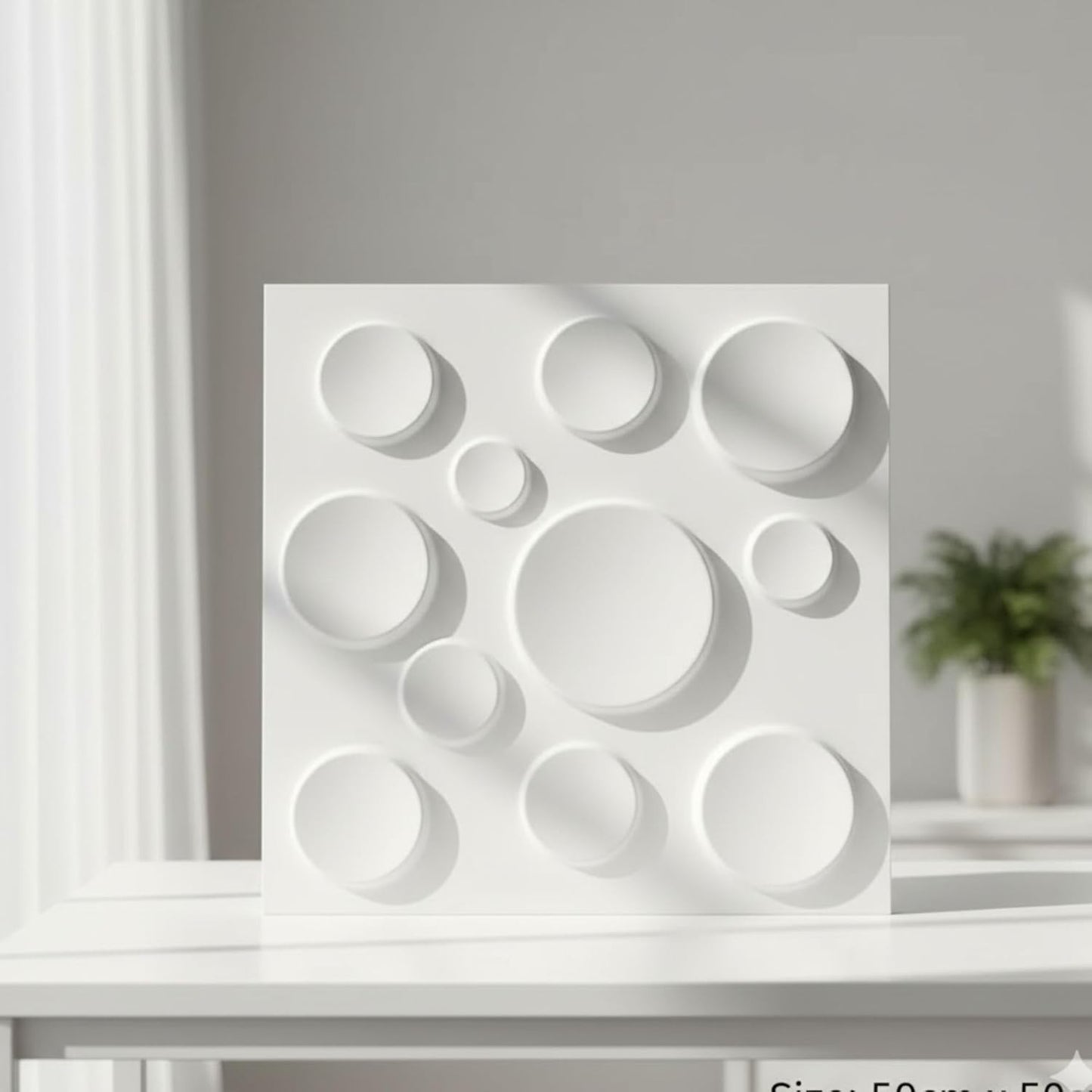 3D Wall Panels - Moon Design 50X50 cm