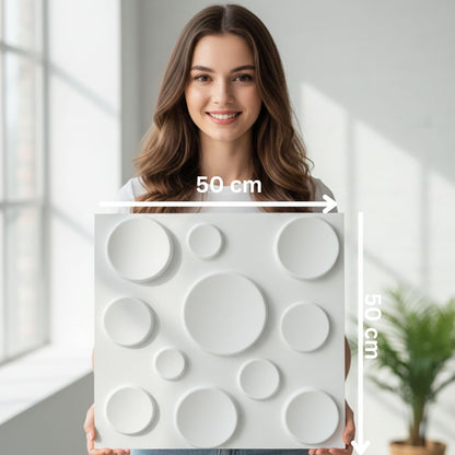 3D Wall Panels - Moon Design 50X50 cm