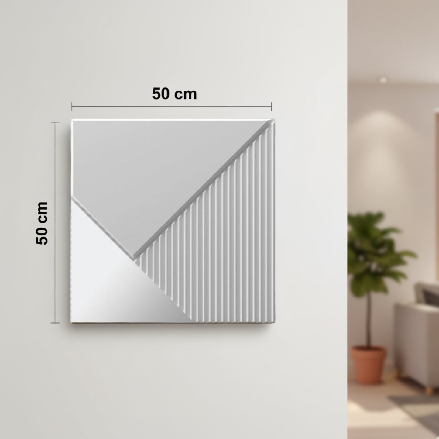 3D Wall Panels for Home Decor PVC Plaina Design 50X50 cm