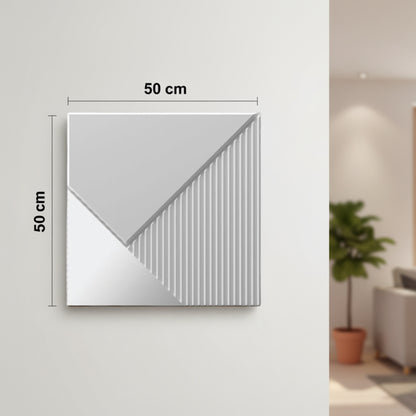 white 3D Wall Panels Small Diamond Design