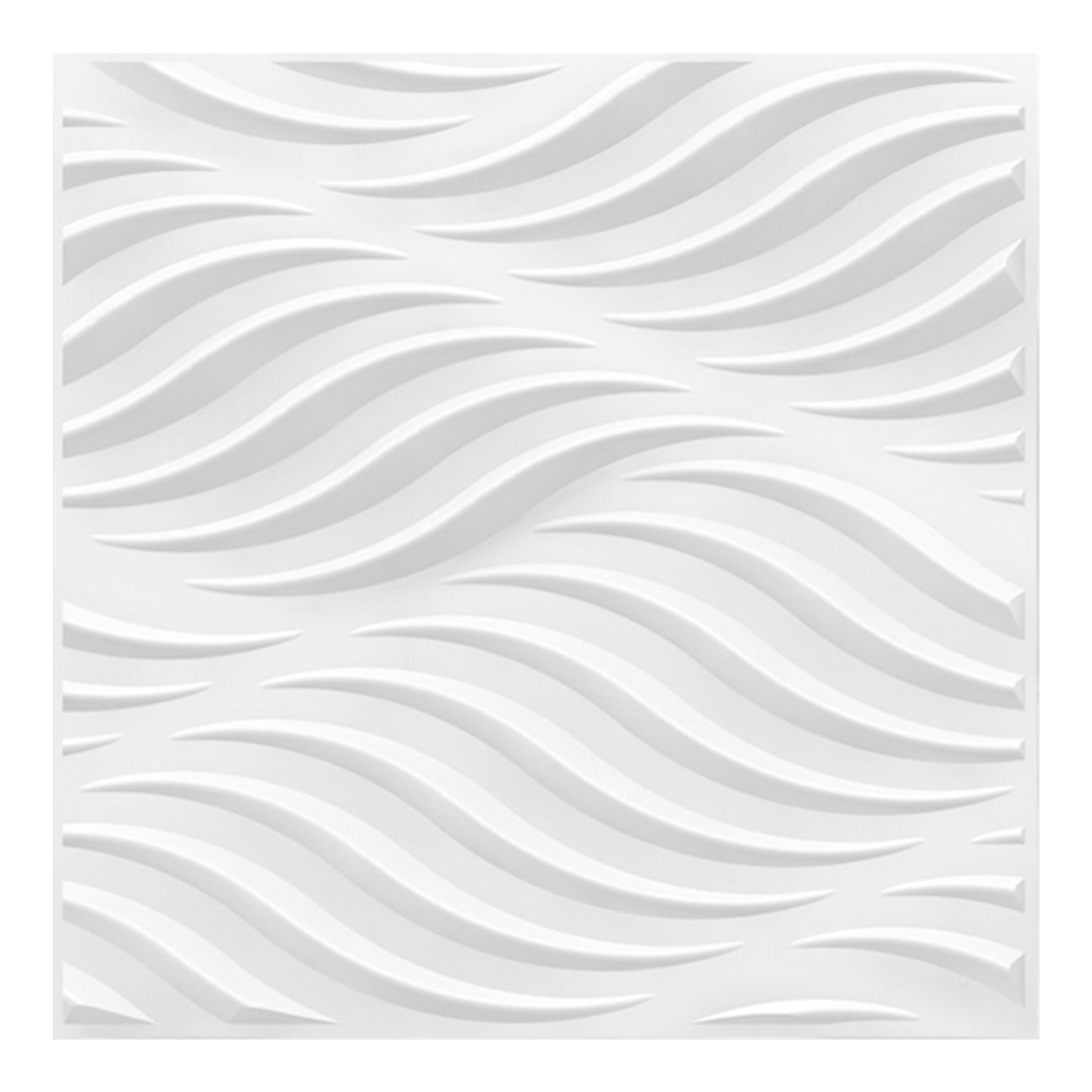 White 3D Wall Panels Swirl Design