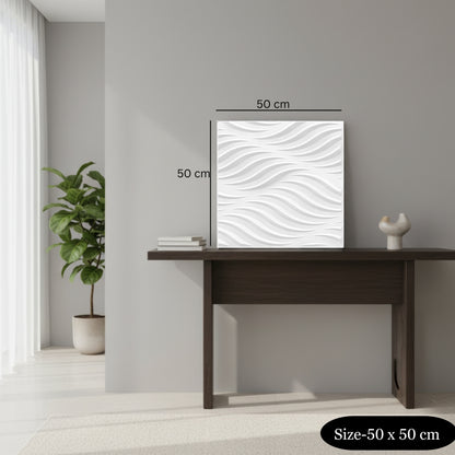 White 3D Wall Panels Swirl Design