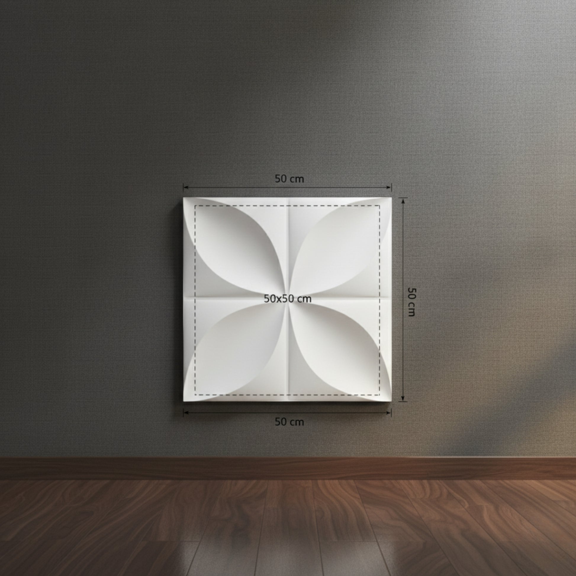 White Butterfly Design 3D Wall Panel Front View