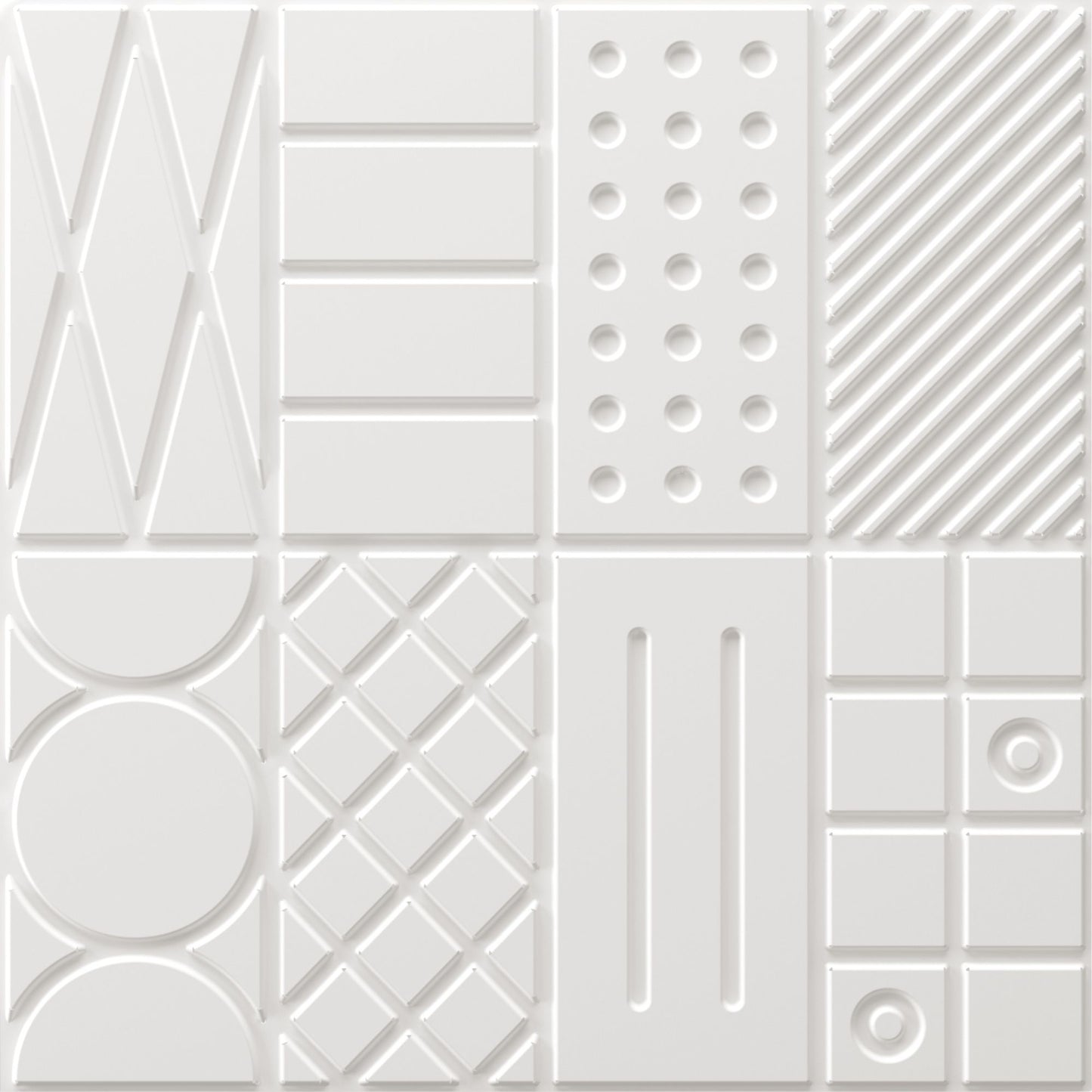 White Self Adhesive Panels Square Design