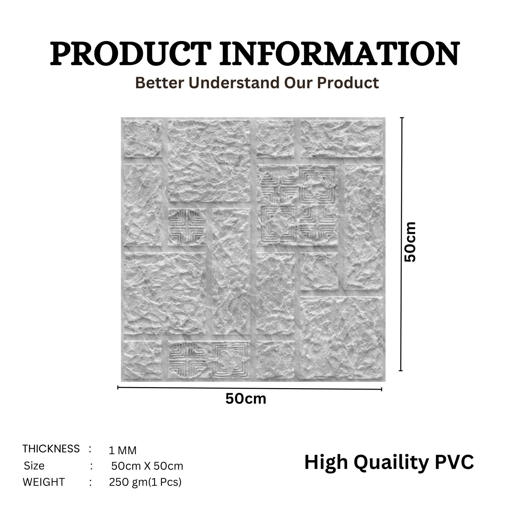 White Marble Self Adhesive Wall Panels Abstract Design