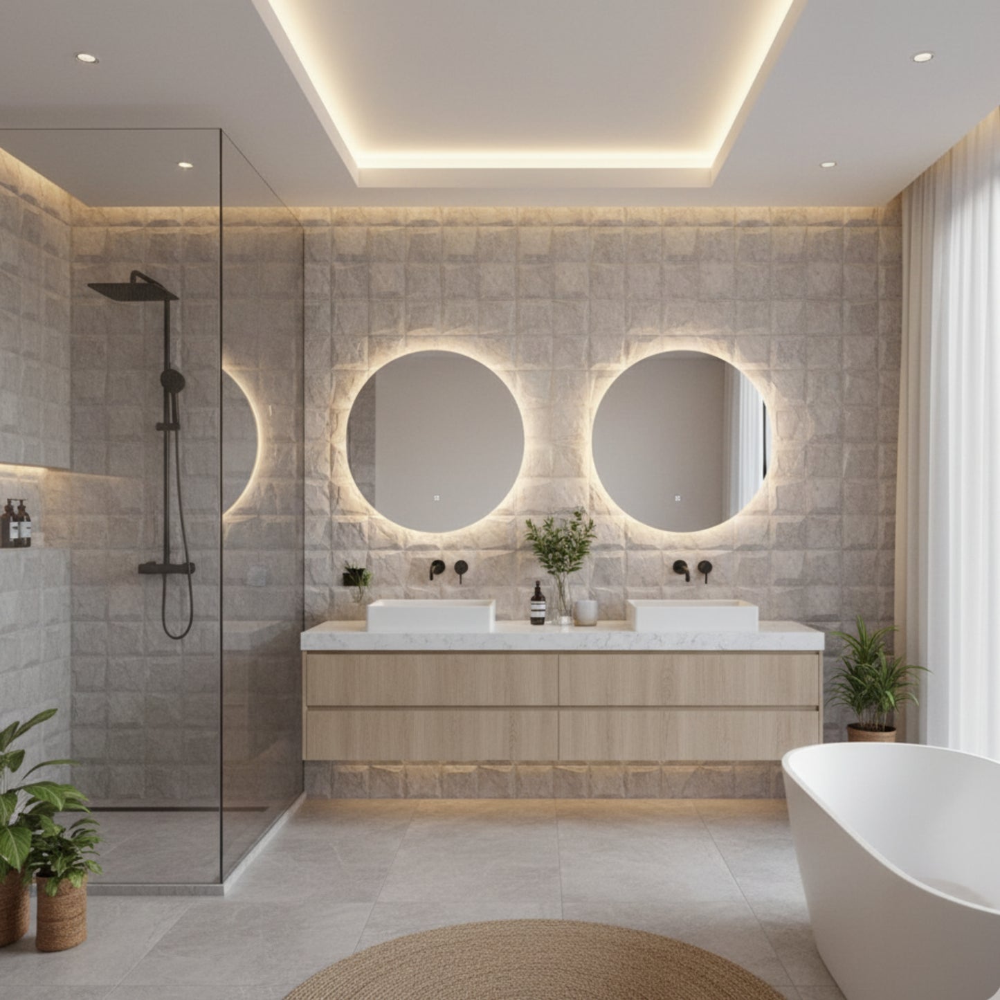 White Marble Cubical Design 3D Wall Panels View-2