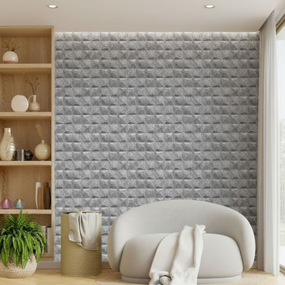 White Marble 3D Wall Panels Pixel Design