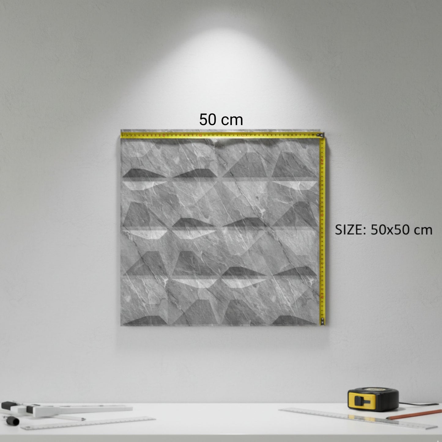 White Marble 3D Wall Panels Pixel Design
