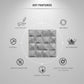 White Marble 3D Wall Panels Pixel Design