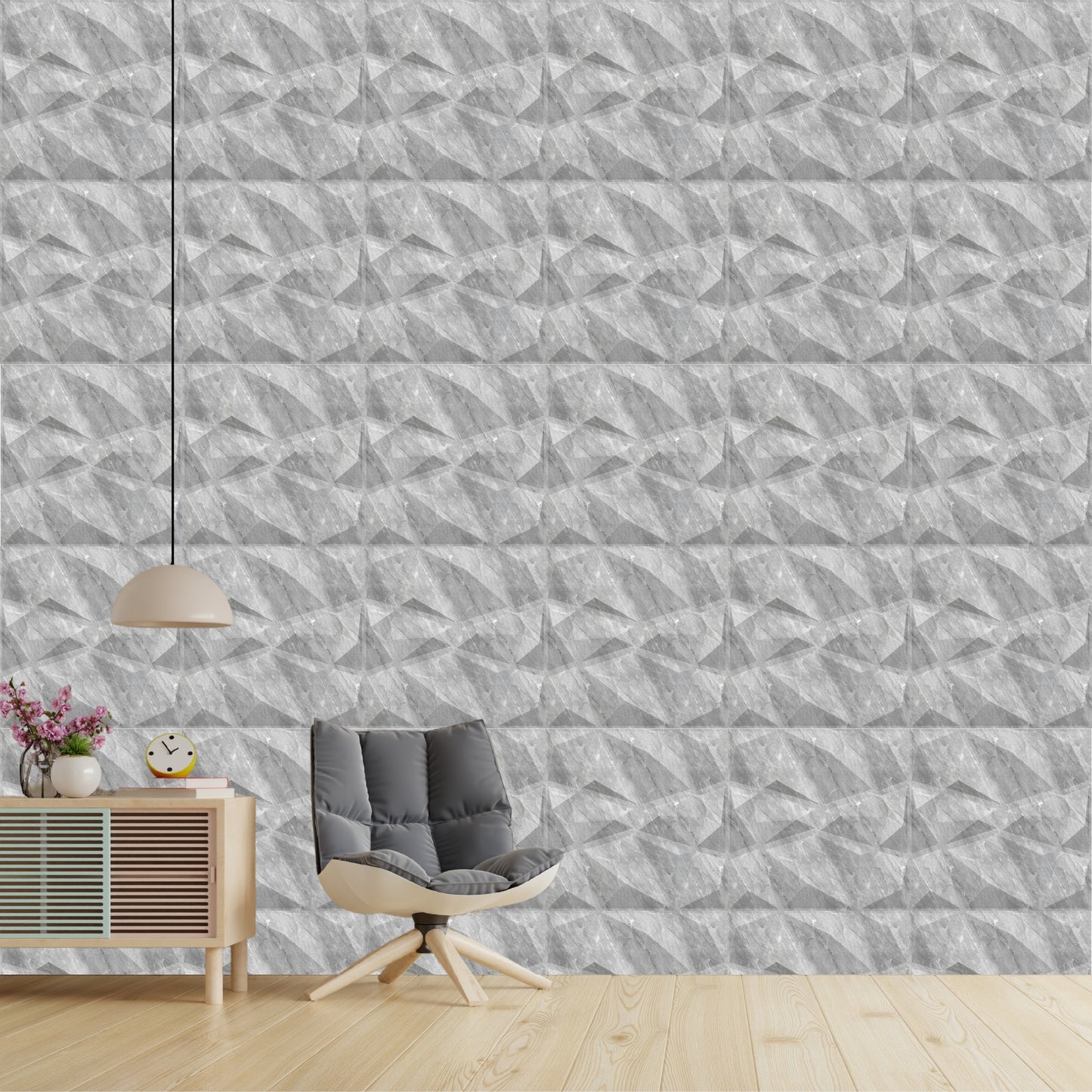 3D Wall Panels - PVC Stone Design 50X50 cm