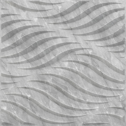 White Marble 3D Wall Panels Swirl Design
