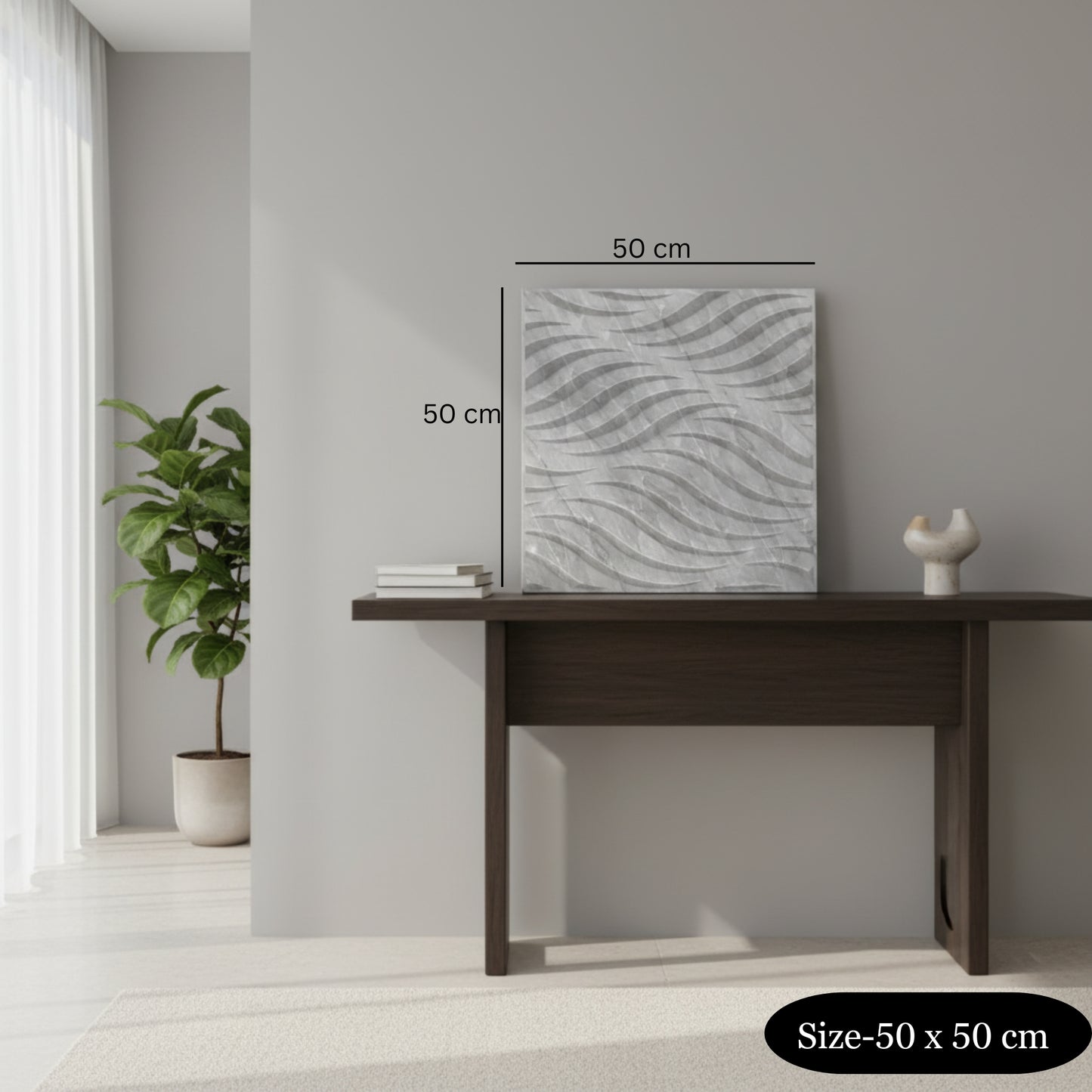 White Marble 3D Wall Panels Swirl Design