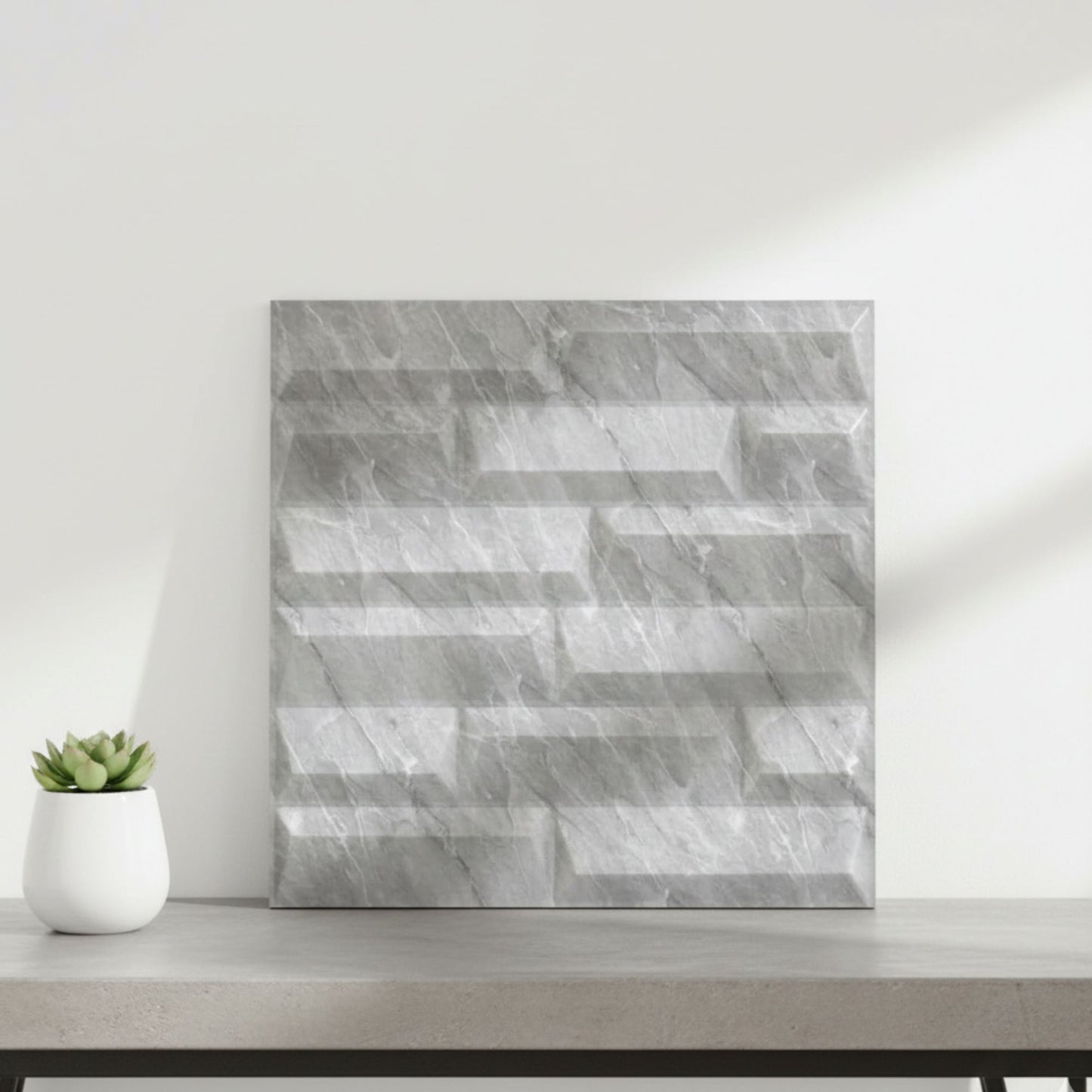 White Marble 3D Wall Panels Vault Design