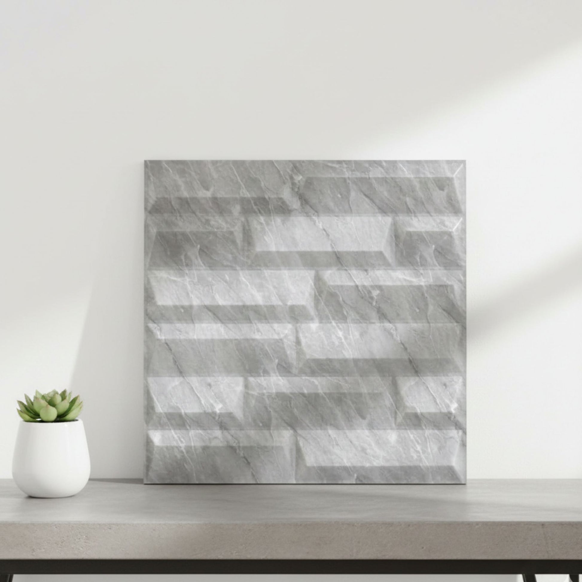 White Marble 3D Wall Panels Vault Design