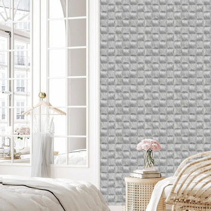White Marble Block Design 3D Wall Panel View-1