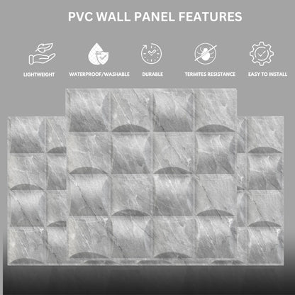 White Marble Block Design 3D Wall Panel View-2