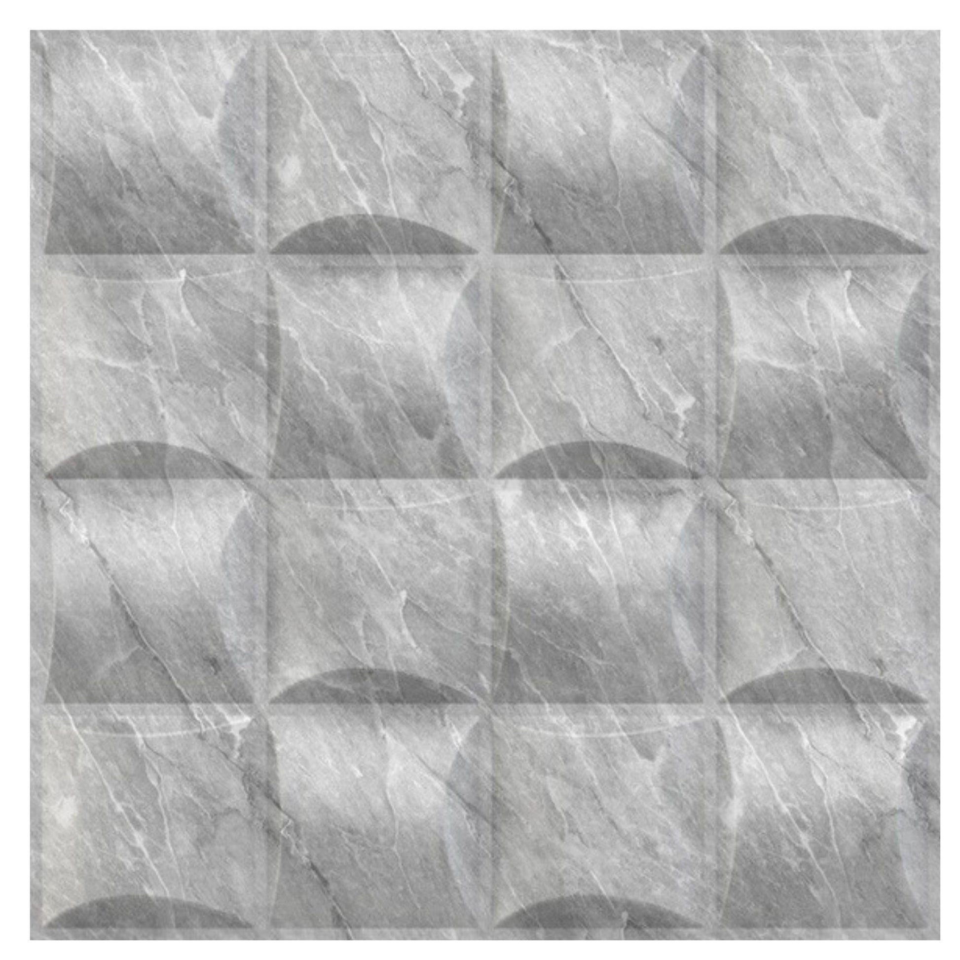White Marble Block Design 3D Wall Panel View