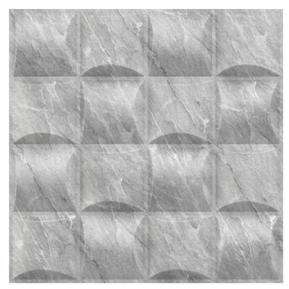 White Marble Block Design 3D Wall Panel View
