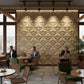 White Marble 3D Wall Panels Bloom Design