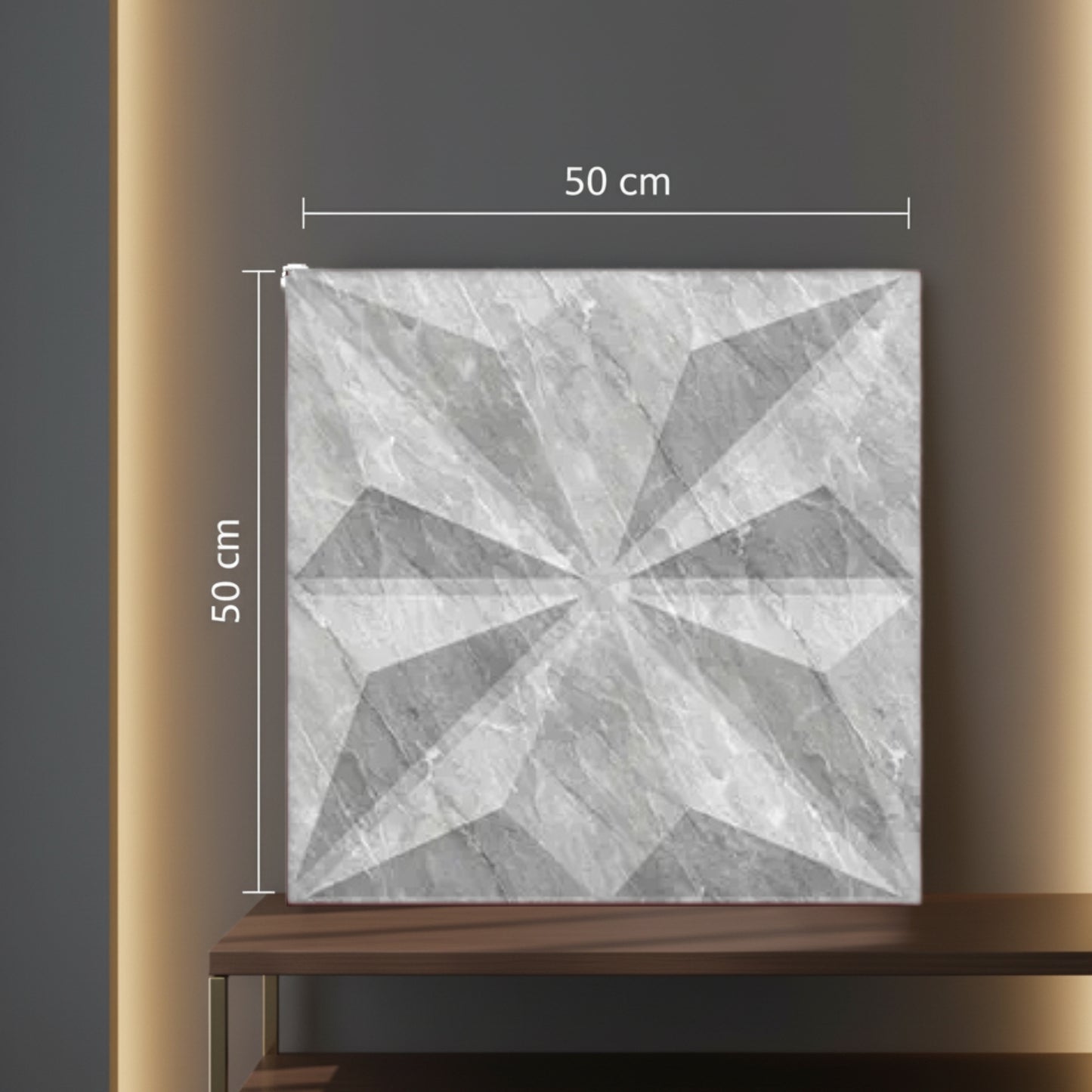 White Marble Crystal Design 3D Wall Panel View-4