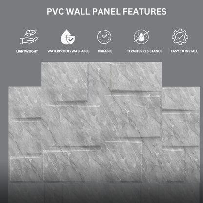 White Marble Stream Design 3D Wall Panel-3